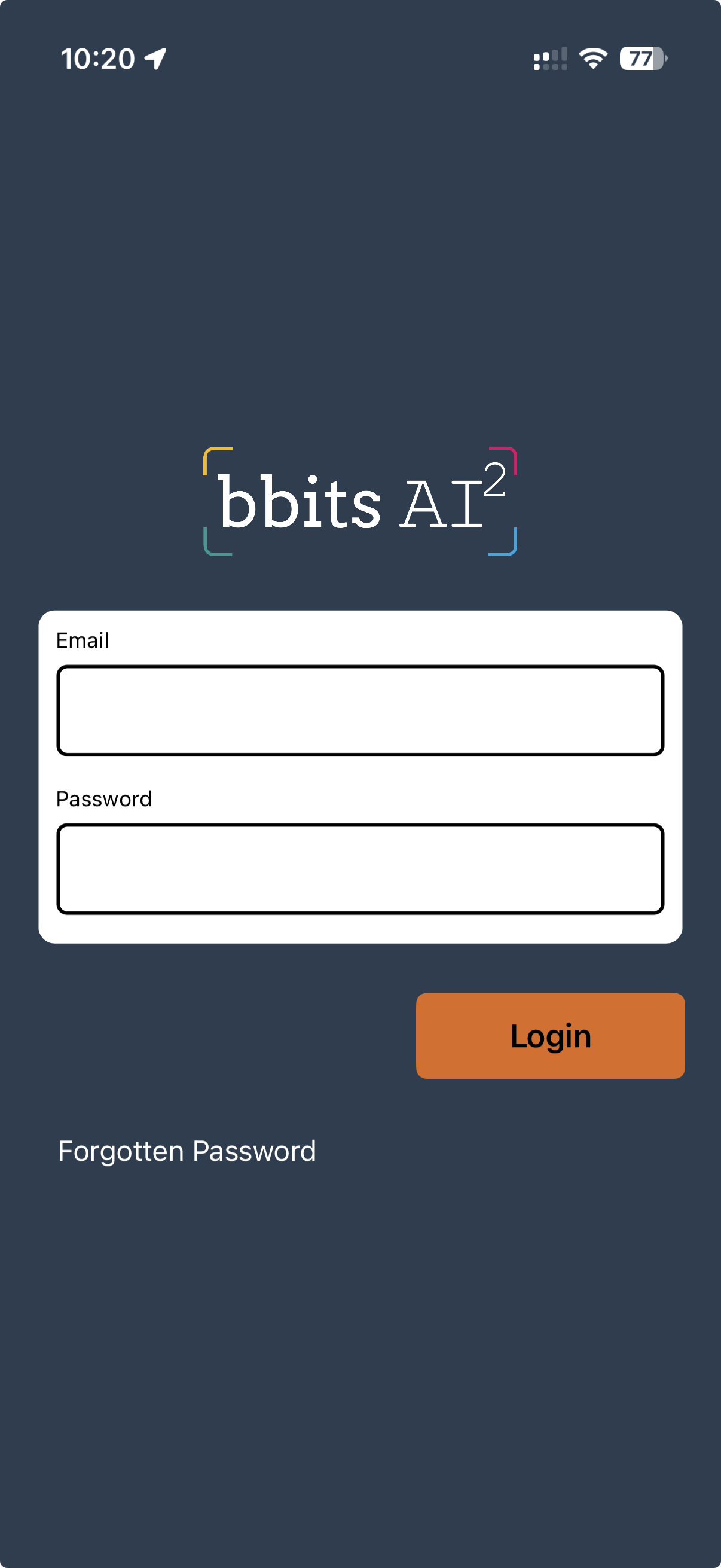 bbits AI² app sign-in screen